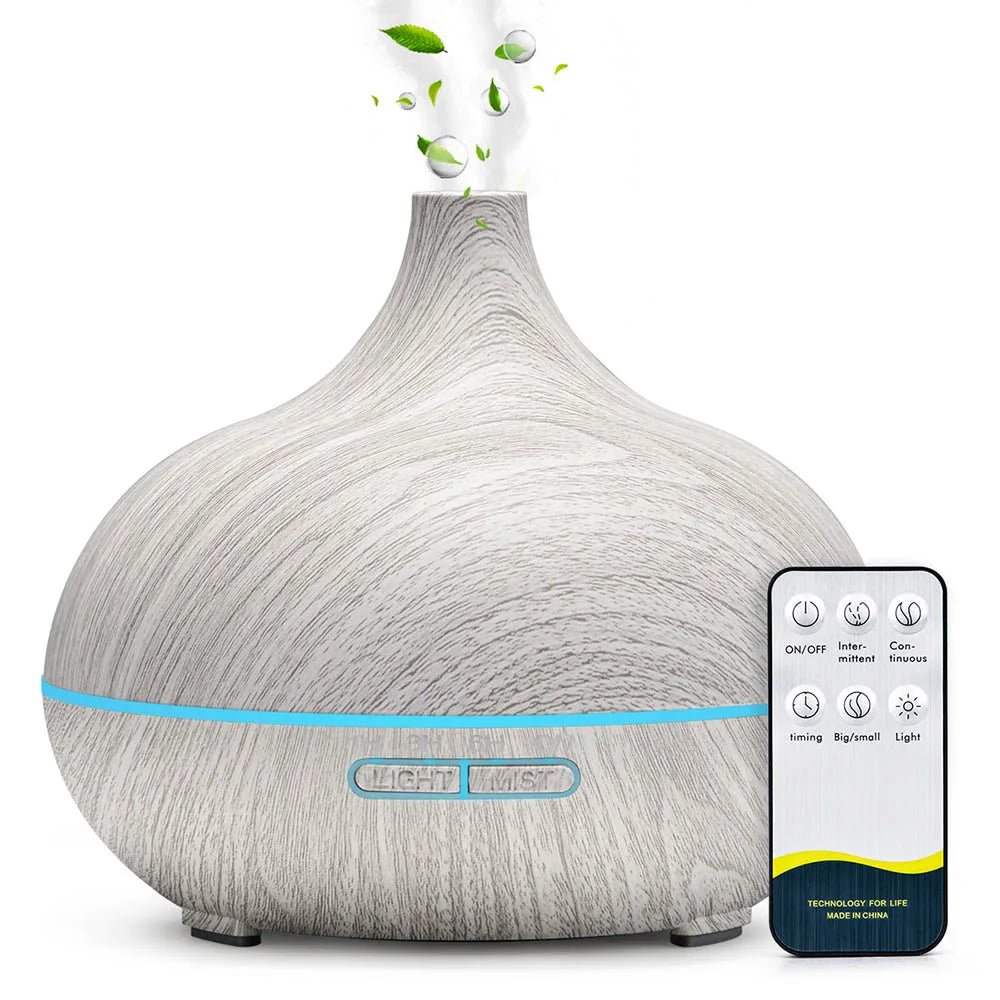 Steam Homes Wood Grain Remote Control Ultrasonic Air Humidifier