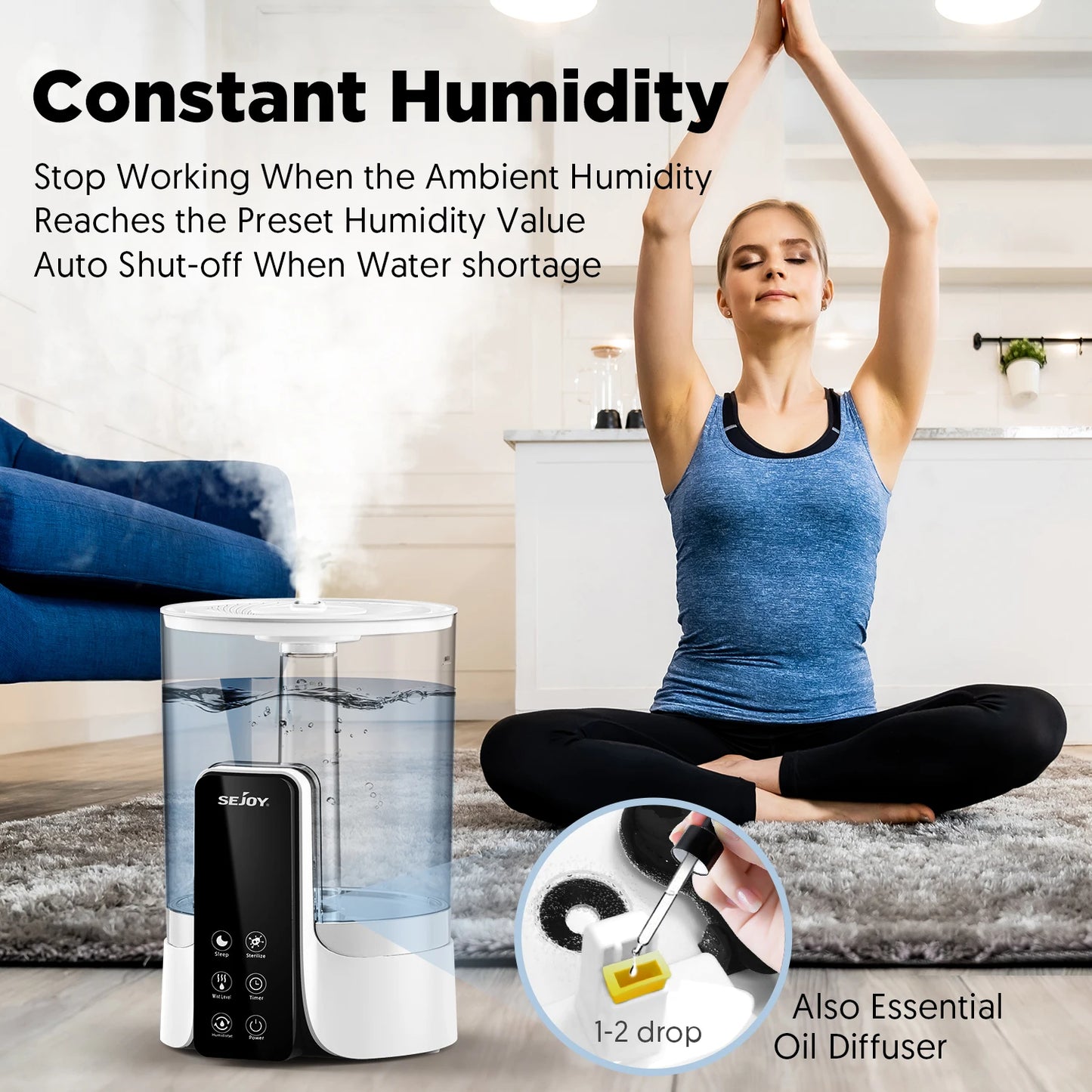 Steam Homes 110-220V 6L Perfume Air Humidifier