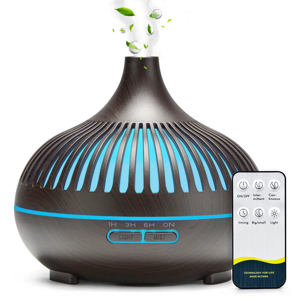 Steam Homes Wood Grain Remote Control Ultrasonic Air Humidifier