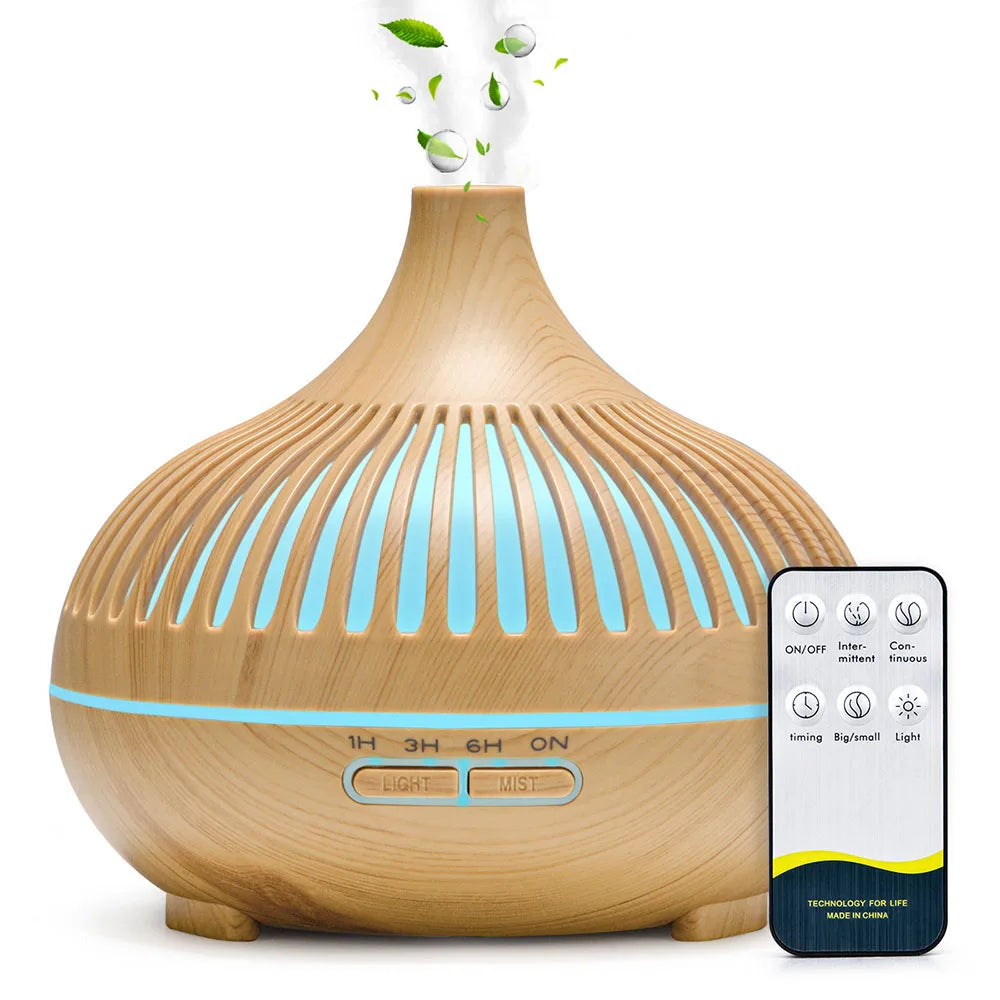 Steam Homes Wood Grain Remote Control Ultrasonic Air Humidifier