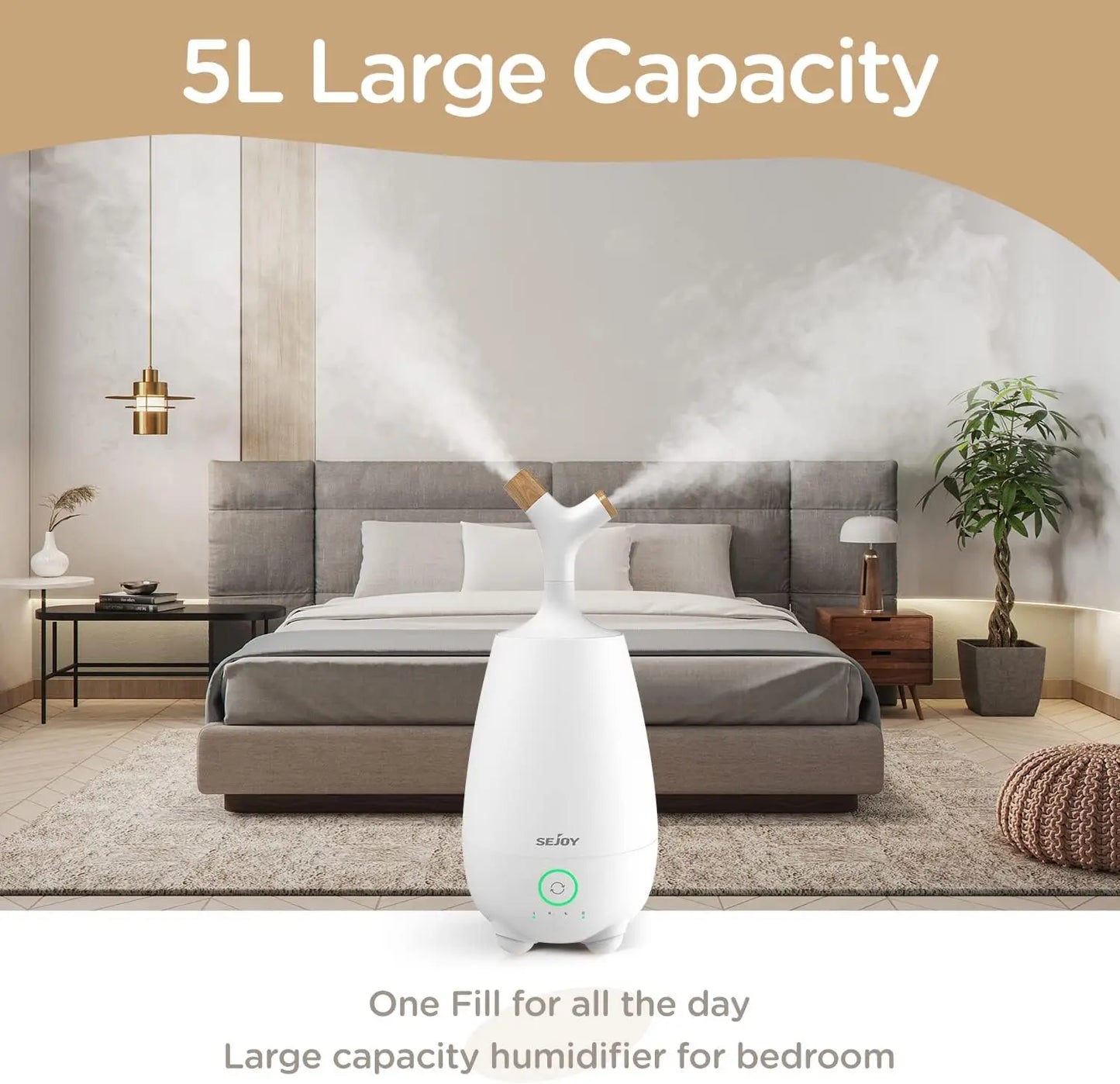 Steam Homes 5L Ultrasonic Cool Mist Humidifier